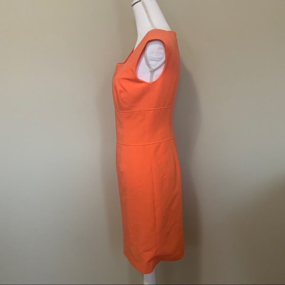 ANTONIO MELANI Orange Sleeveless Dress Sz 4 - Picture 3 of 6